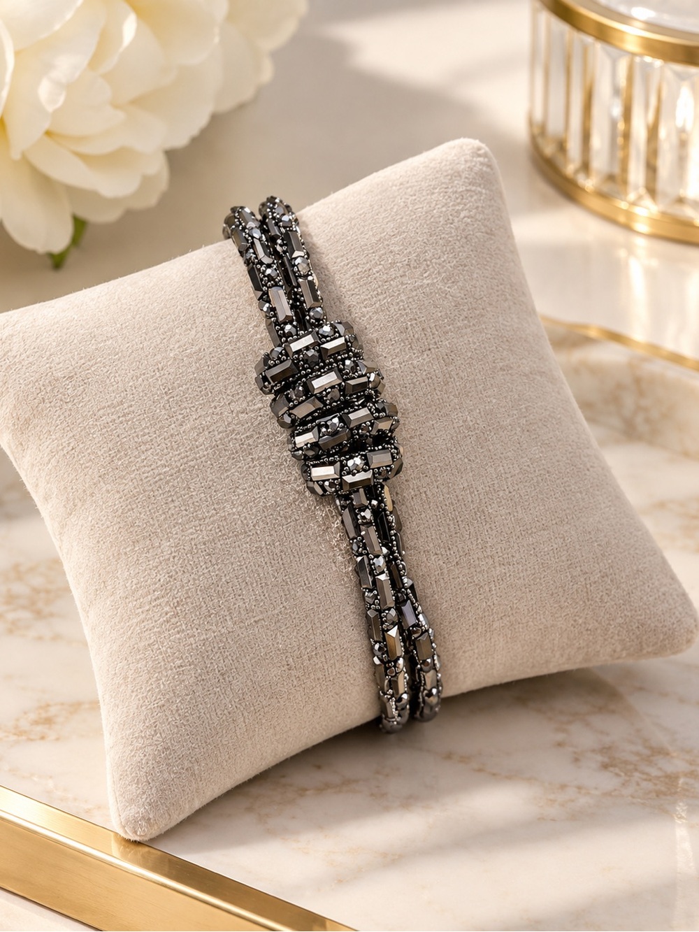 Bach Collection Beaded Bracelet Rose Gold or Gunmetal Choose 1 NWT - Picture 5 of 7